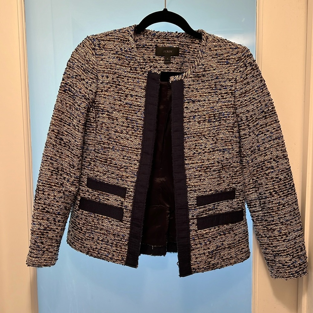J.Crew Boucle Style Lady Coat with Metallic threads